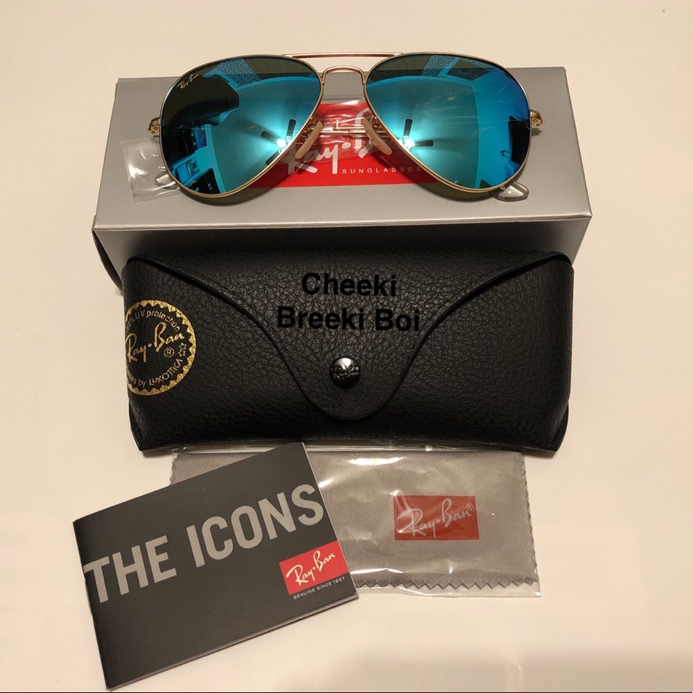 Rayban Aviator Sunglasses RB3025 Blue lens